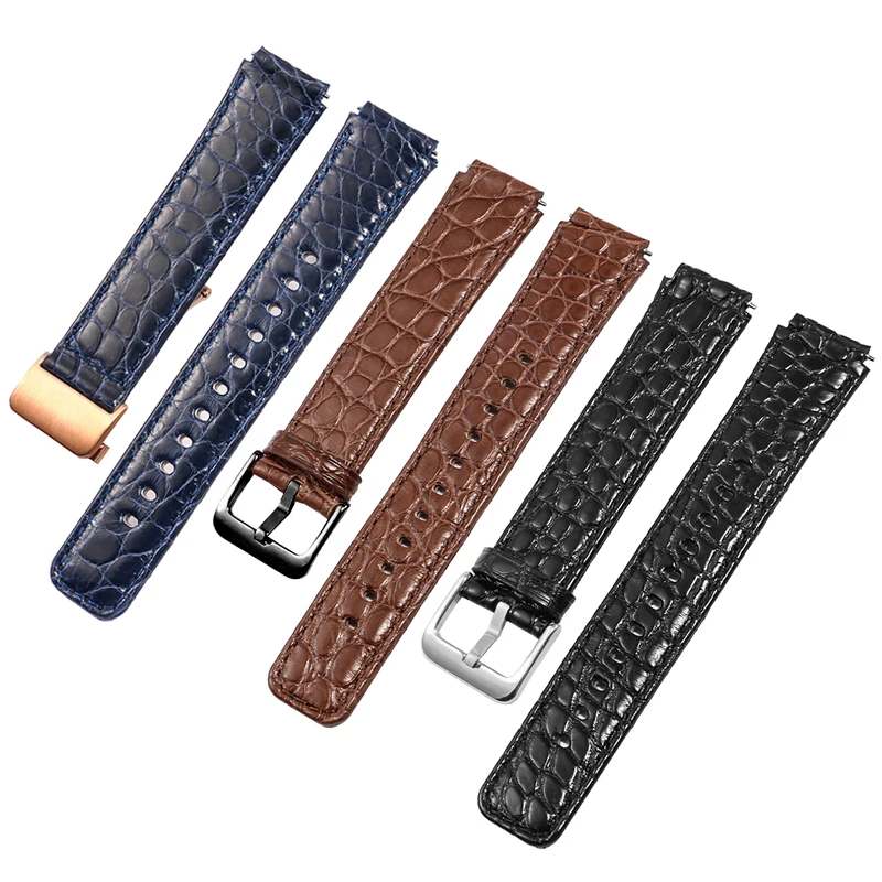 Genuine Leather Watch Strap Substitute B7 B6 Smart Bracelet Series Convex Interface Crocodile Leather Watch Strap 16mm