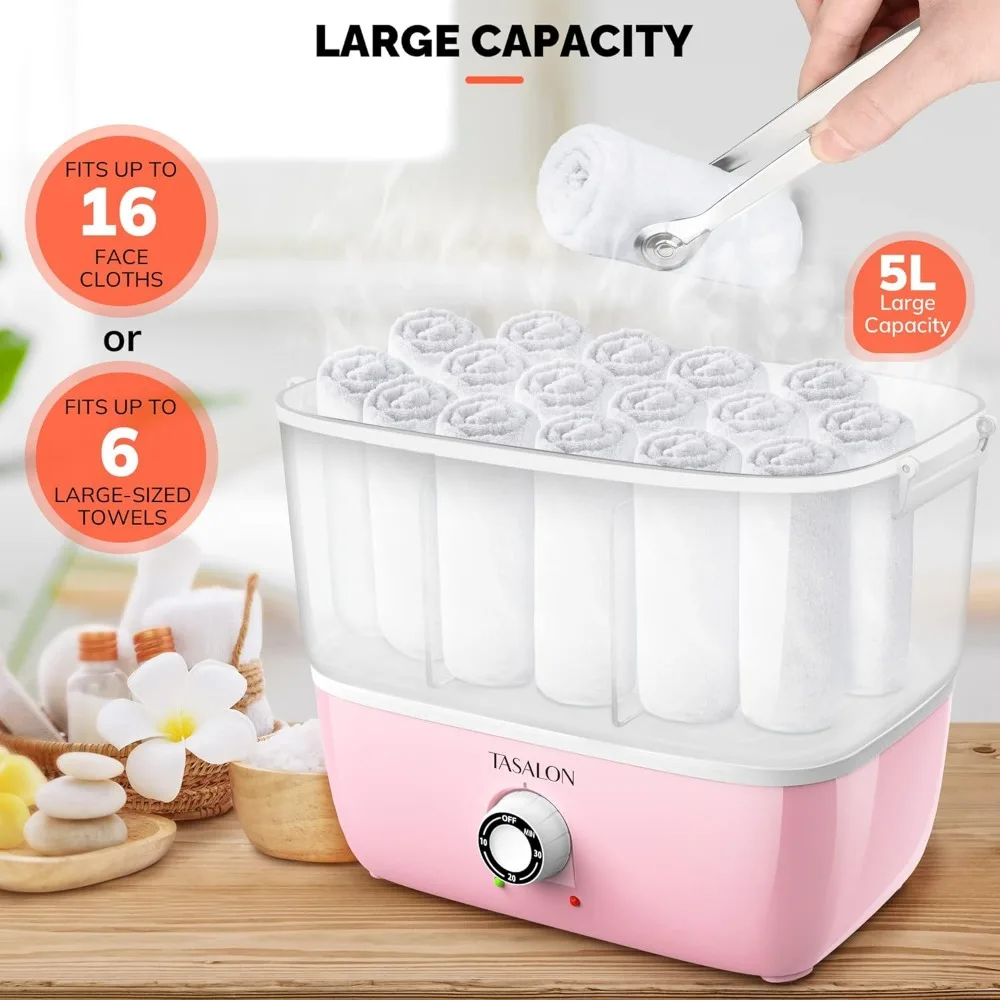 Hot Towel Steamer for Facials, Portable Towel Machine Fits 16 Mini Towels, Salon Equipment Towel Warmer for Facials, Spa