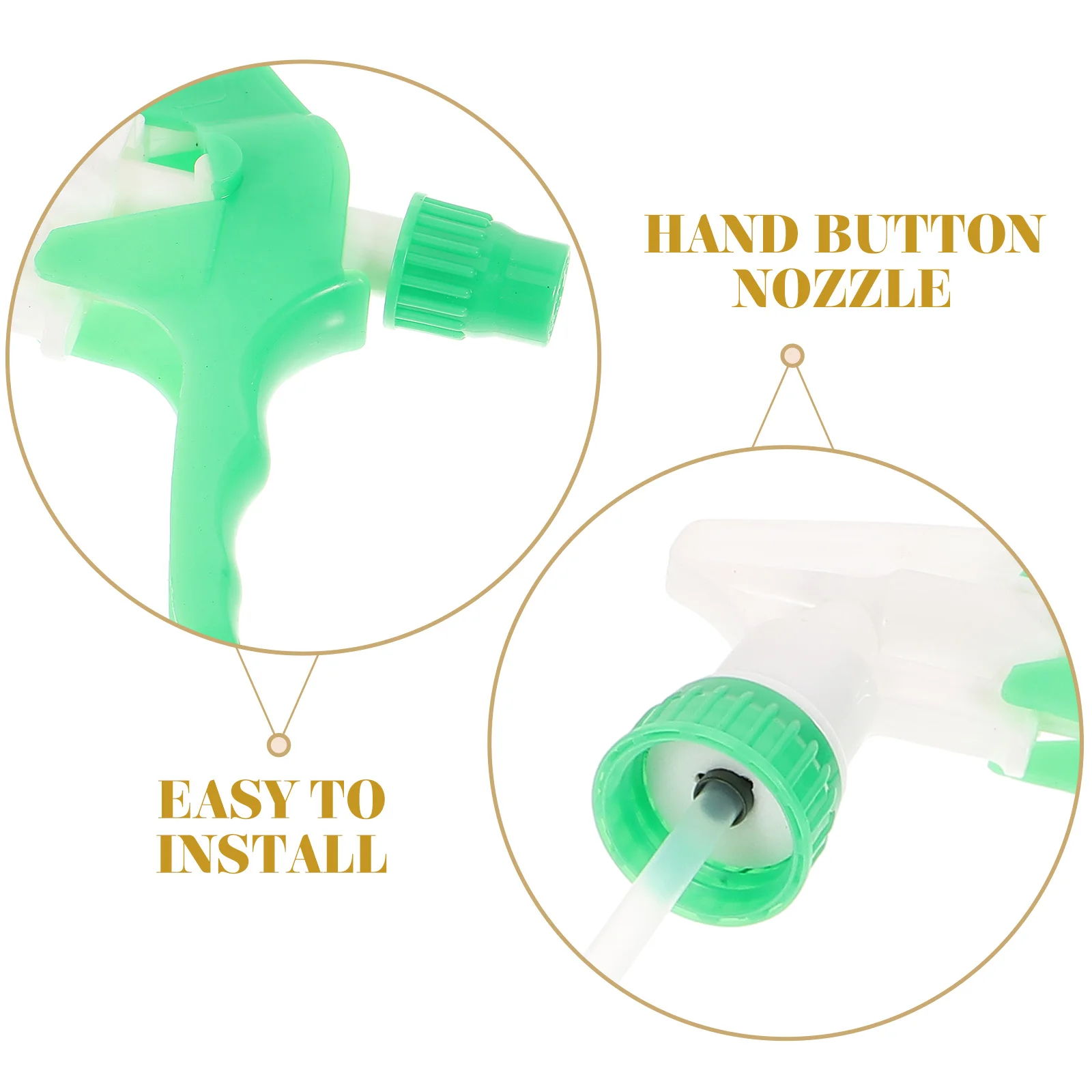 

10 Pcs Hand Press Nozzle Watering Mist Sprayer Long Straw Design Easy Install Kitchen Cleaning Gardening Tools Plastic Bottle