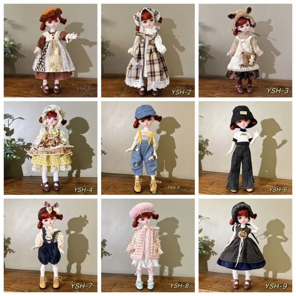 Trendy Fashion 30cm Doll Clothes Pretty Casual 1/6 BJD Doll Outfit Set Cute Doll Dress (No Dolls and Shoes)