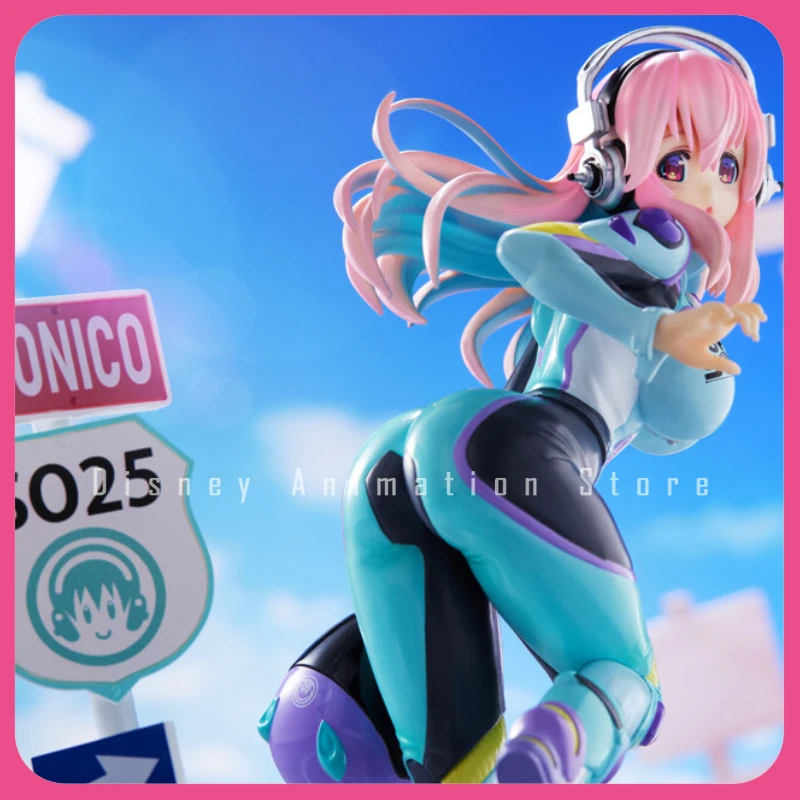 In Stock 100% Original Furyu Tenitol Super Sonico Rider Suit PVC Action Figure Model Doll Toys Collectible Model Toys Hobby