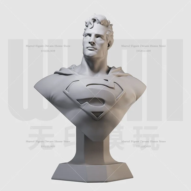 1/16 1/10 Scale DC Superman Clark Kent The Man of Tomorrow God of Strength DIY GK 3D Resin Un-panited White Bust Men Dolls