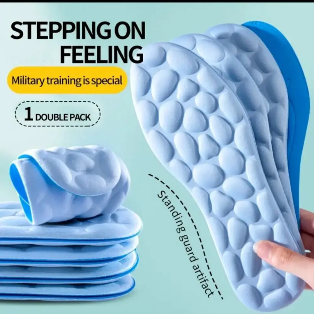 

4D Massage Insoles Memory Foam Anti-pain Shoe Inserts Cuttable Shock Absorption Orthopaedic Insoles Shoes Women Men Sports