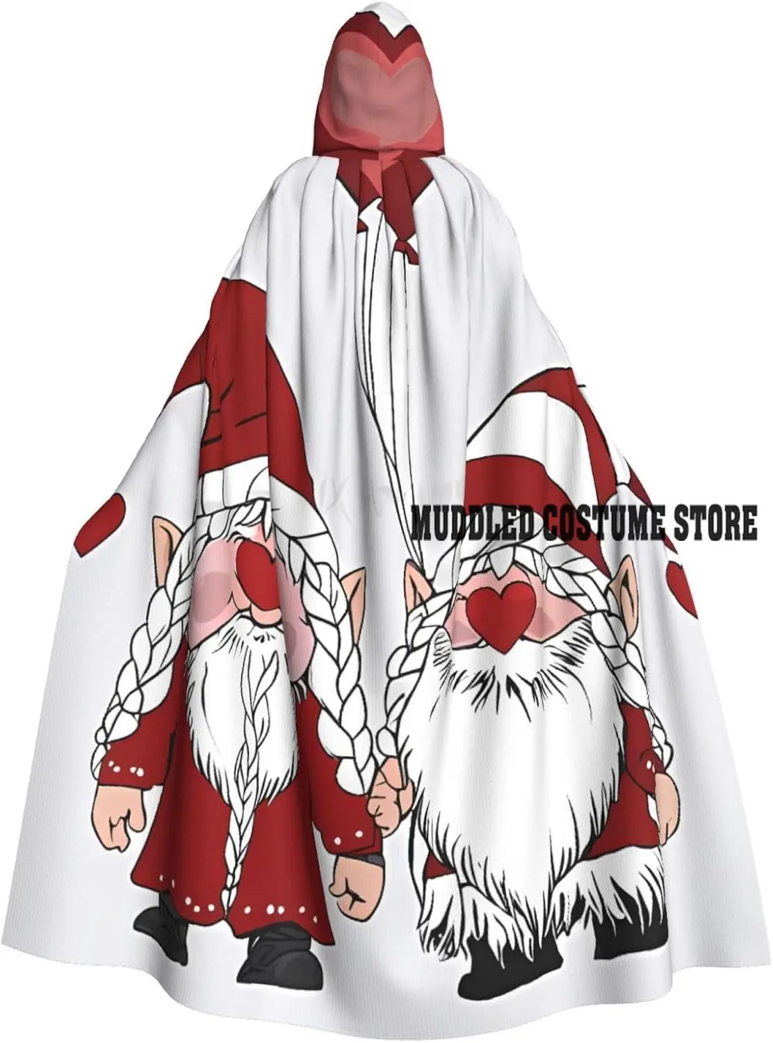 

Love Halloween Cape for Adults Black Cloak with Hood Costume Cloak for Women Men Gothic Cape Accessory for Halloween Party