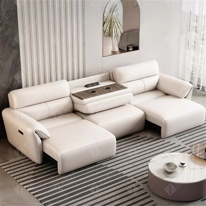

Nordic Simple Power Smart Backrest Retractable Reclining Bed Living Room Sofas Floor Home Furniture Canape Salon YXLS