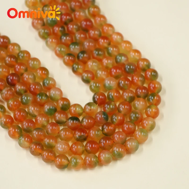 Mango Floating Flower Jade Marrow DIY finished product jewelry sets For Making Natural Stone beads 15'' Wholesale 6/8/10/12/14MM