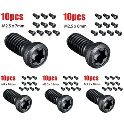 10Pcs M2.5 M3.5 Torx Screws For Replaces Carbide Insert CNC Lathe Tools Workshop Working Hand Tools Parts Machinery Industries