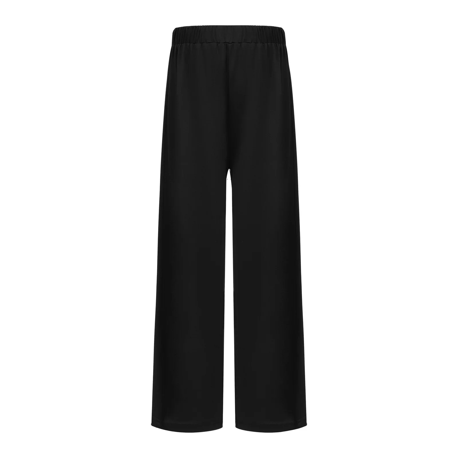 Lyrische mesh wijde pijpen broek kinderen meisjes moderne balletdans hoge taille hedendaagse palazzo broek klassieke danskostuums