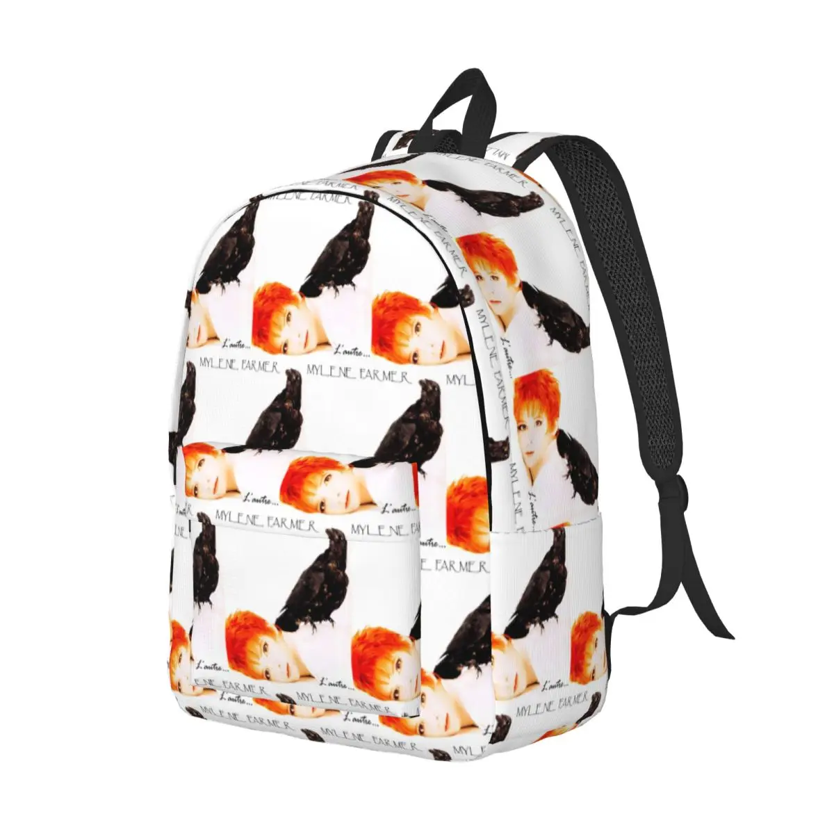Mylene Farmer Backpack Daypack Large Capacity Children BookBag School Bag Shoulder Bags for Men Women