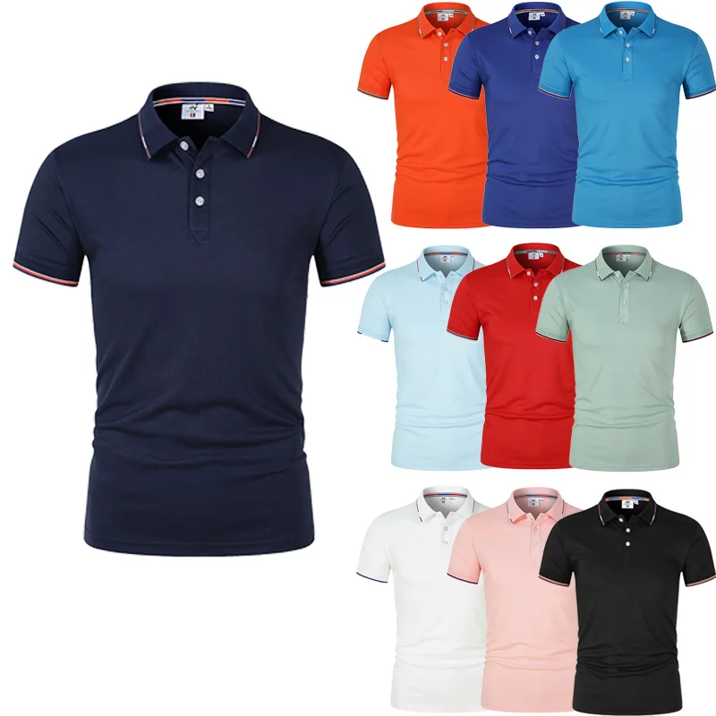 Men's business casual Polo short sleeve T-shirt summer high-end comfortable breathable solid color top