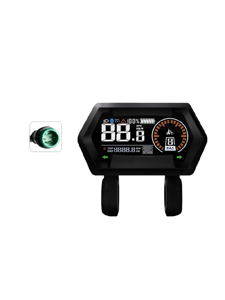 AliExpress NONE AEA7-M9 Electric Bicycle LCD Display 24V-72V Electric Scooter LCD Color Meter For Snowmobile LCD Speedometer Waterproof 5PIN