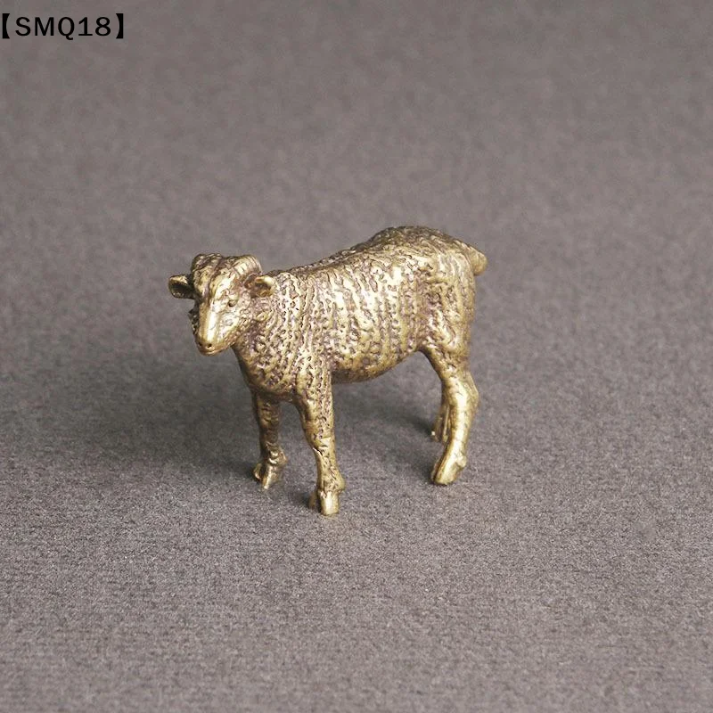 Copper Sheep Desktop Ornament Retro Old Bronze Ware Blessing Cultural Decor for Home Office Tabletop Gift