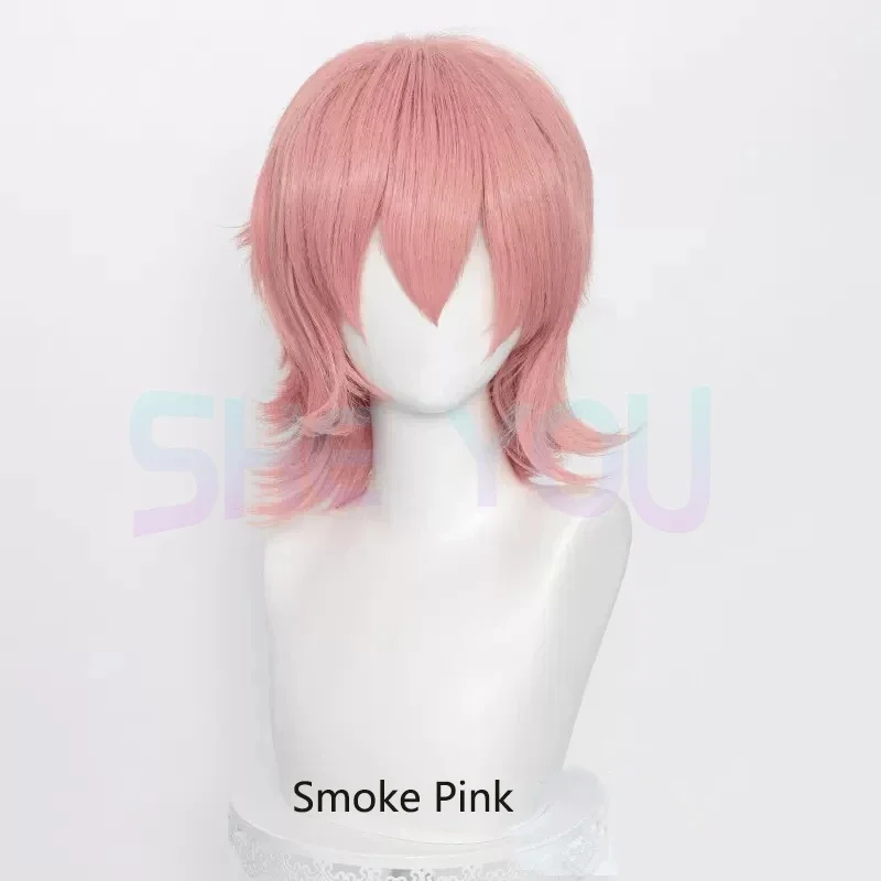x;3,f6'b7\g,37cm Short Cosplay Wig Wolf Cut With Bangs Choppy Colors Korean Style Heat Resistant Synthetic Mullet Ha5;h7'b8\f,4/ view 6