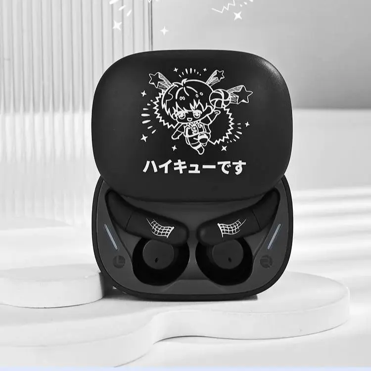 kageyama tobio Anime Headphones TWS Wireless Bluetooth 5.3 Audifonos Noise cancelling Cosplay Headset