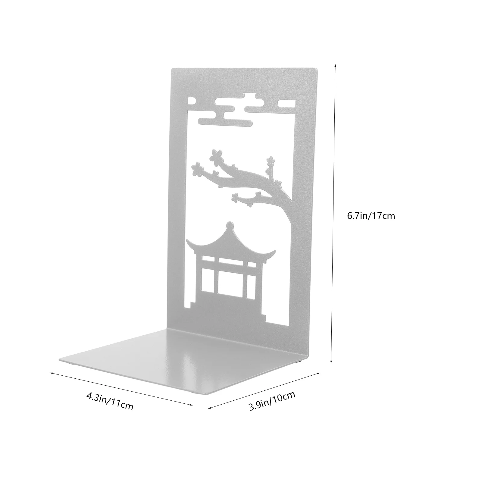 2Pcs Book Ends Metal Heavy Duty Bookstands for Reading Materials Organized Desktop Storage Decorative Functional Study Home