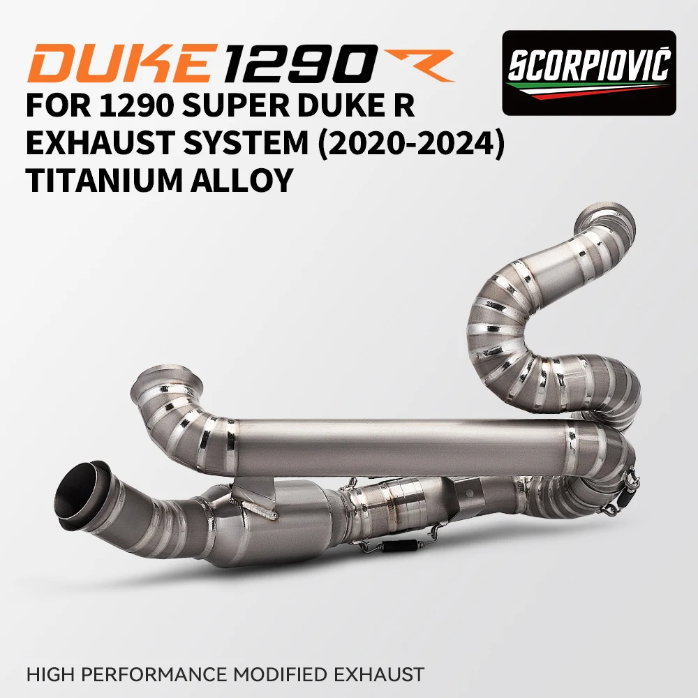 

For DUKE1290 SUPER DUKE R / RR 2020-2024 Titanium Alloy Racing Line Front Exhaust Manifold Original Position Escape Pipe