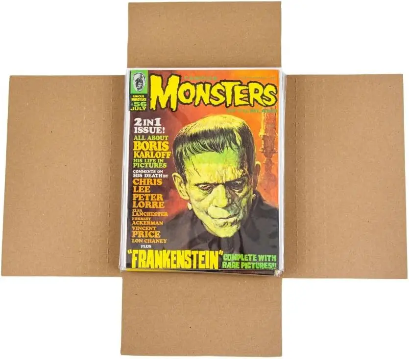 

8.5x11x2'' Stay Flat Mailers 100 Pack for Books, Documents, Photos | Corrugated Cardboard, Expandable