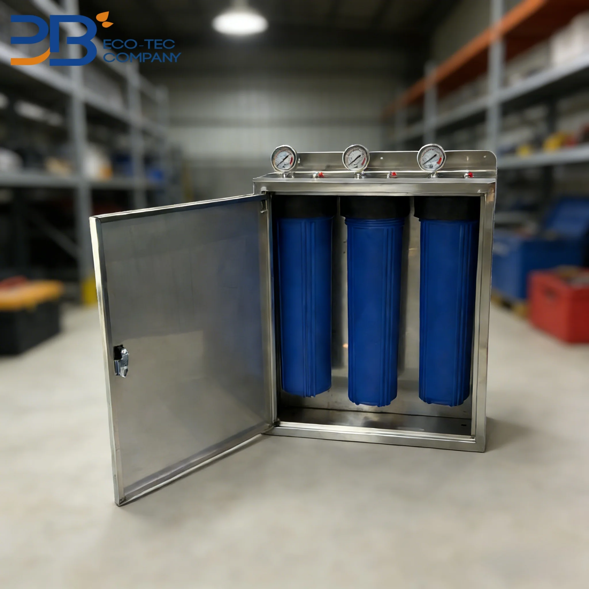 

PP + CTO +UDF + UF + RESIN 3 Stage 20" Jumbo Water Filter Cartridges Housing 20 Inch Big Blue Filters