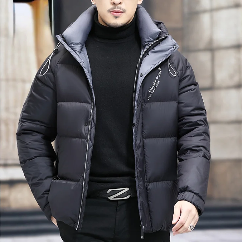 90% Grey Goose Down Jacket Men Thickened Coats for 2023 Hooded Warm Jackets Clothing Trend Coat Puffer Abrigos