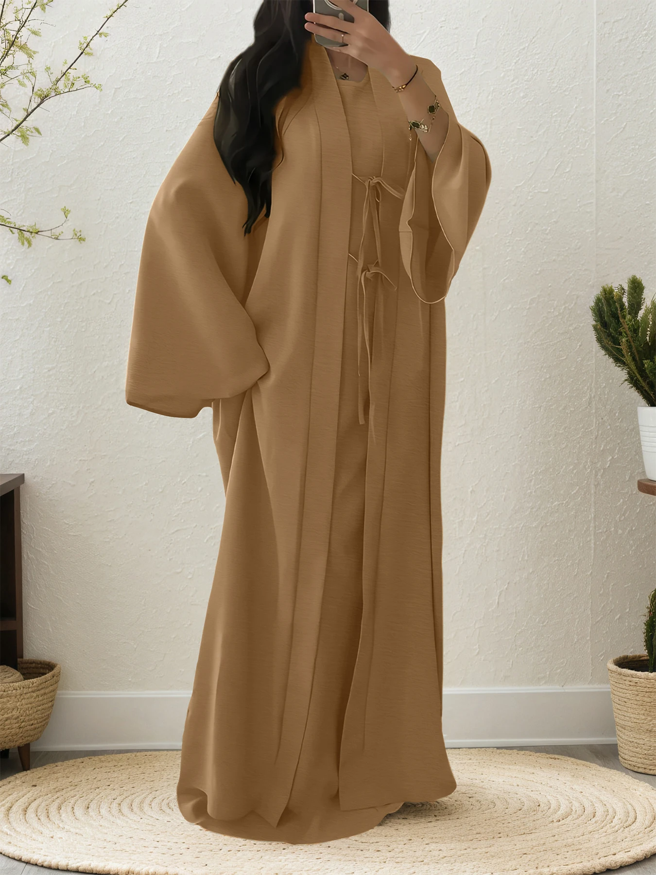 

New EID Abaya Dubai Islamic Clothing Women Modest Dresses Open Abaya Elegant Modest Abaya Cardigan