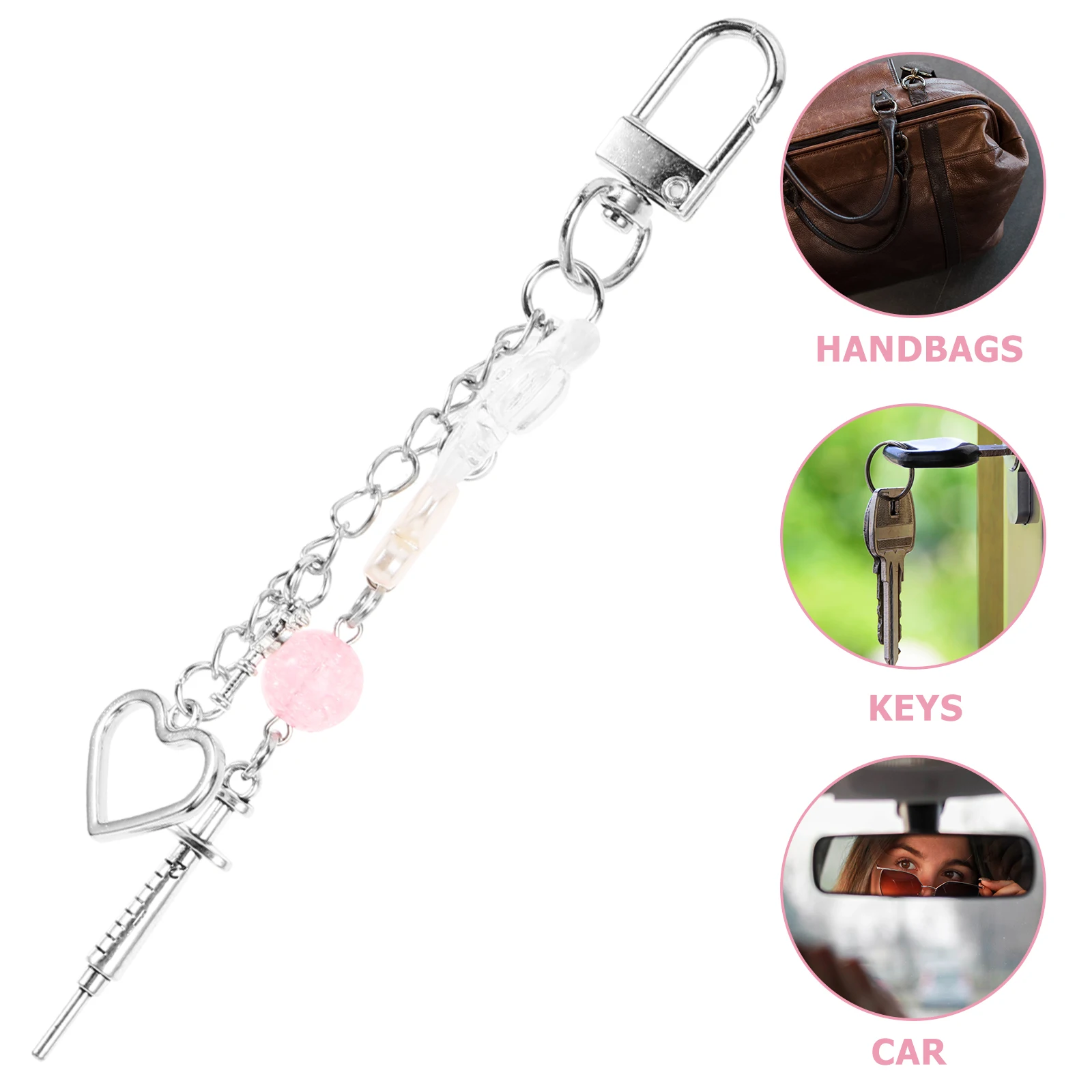 

Kawaii Bow Keychain Women Car Key Ring Pendant Alloy Fade Resistant Charm Bag Handbag Wallet Purse Accessories Hanging Chain For