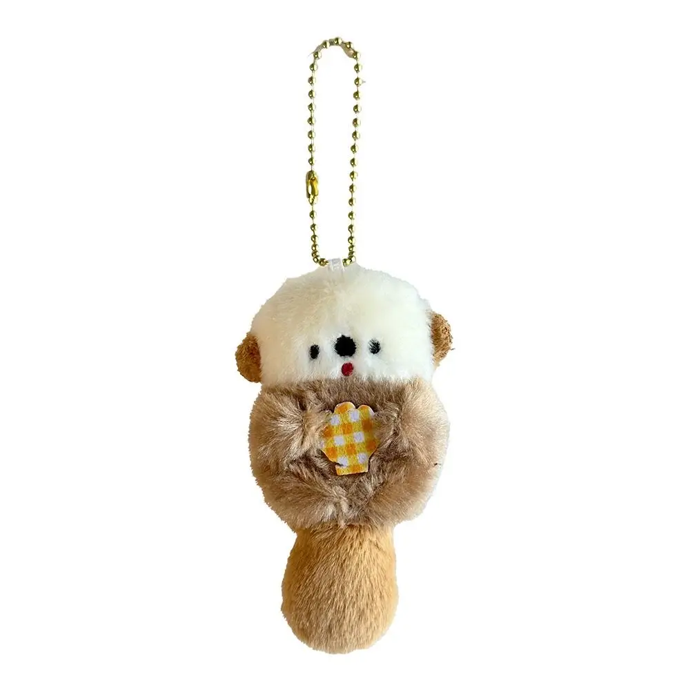 

Mini Otter Hold Shell Key Chain Korean Style Backpack Charms Cartoon Trinket Anime Key Ring Girls