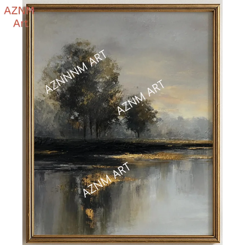 Neutral Moody Triptych Art Set of 3, Waterscape Gallery Wall Art, Modern Coastal Decor, Serene Landscape