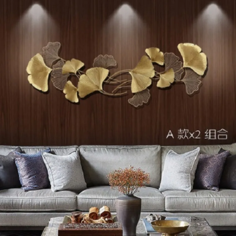 Customize modern Chinese wrought iron pendant wall decoration living room background wall porch metal wall decoration wall