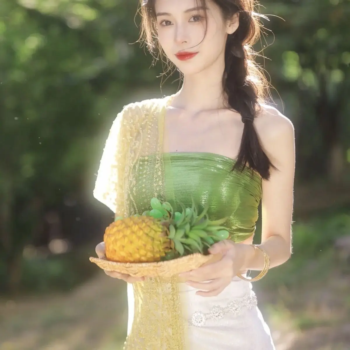 

Таиланд Мьянма женская одежда Дай Тай этнический костюм производительность танцевальный национальный костюм платье в тайском стиле