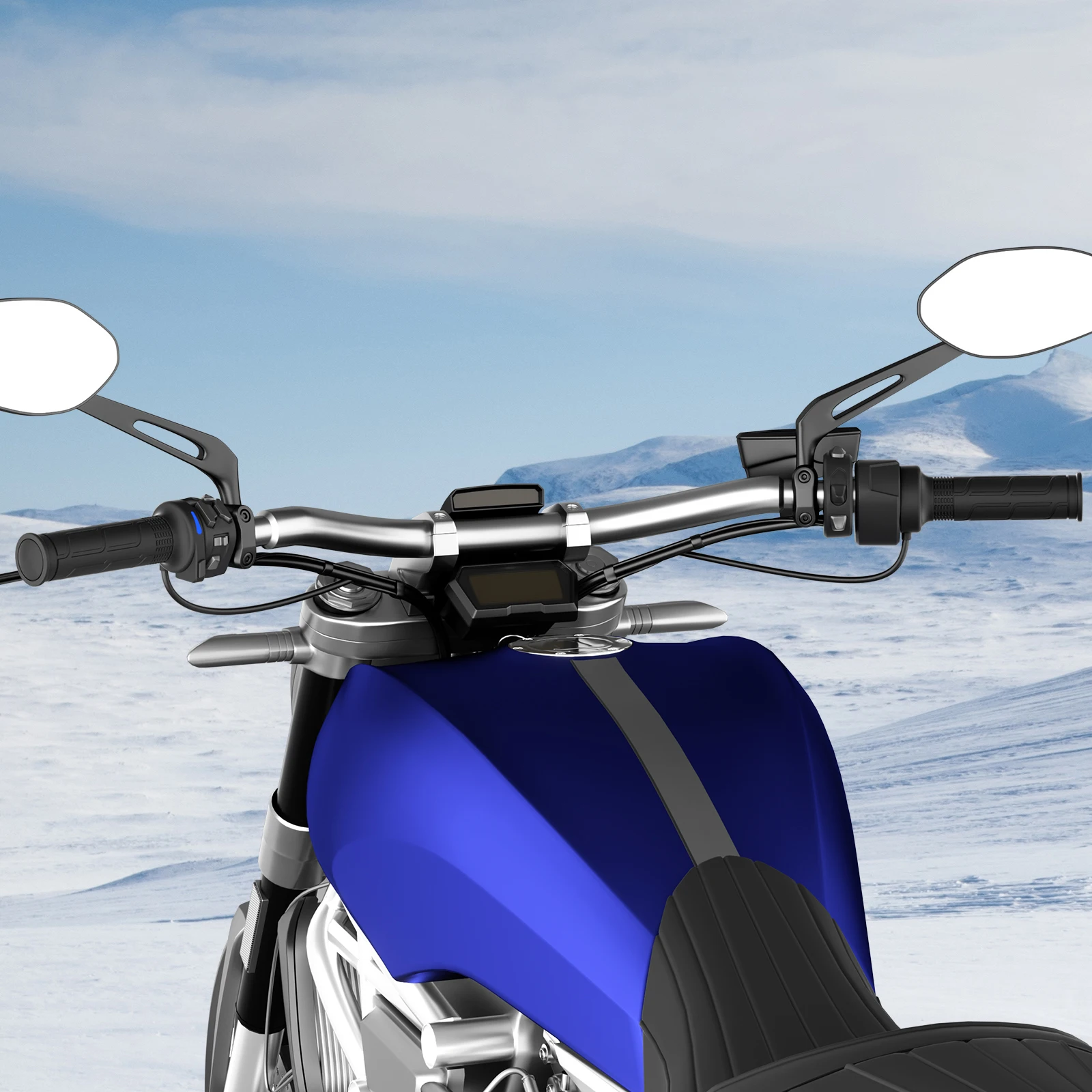 

Пара универсальных электрических подогреваемых рукояток для мотоцикла 12В, 22 мм, с регулировкой температуры