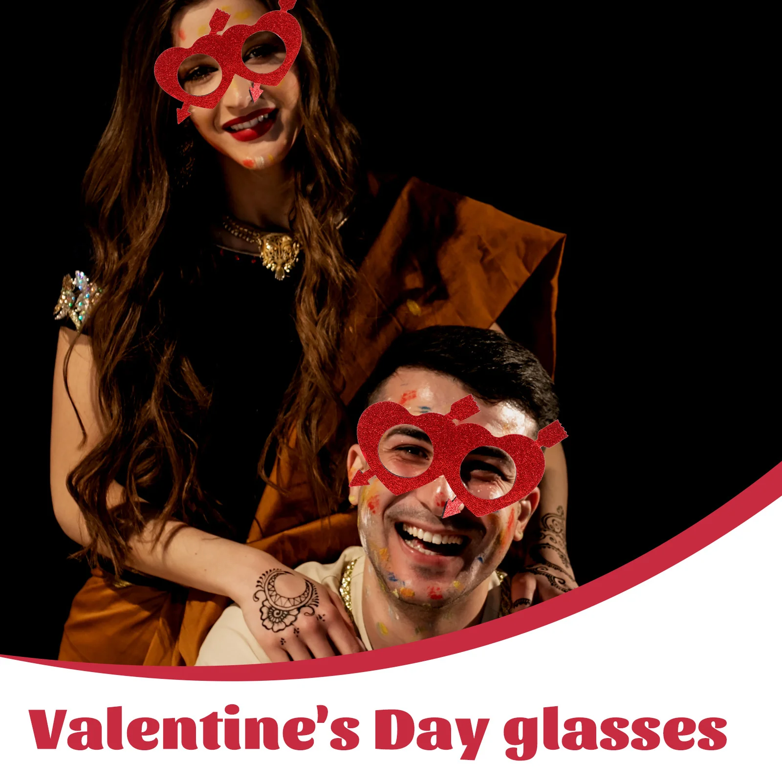 

8Pcs Valentine Glasses Prop Fun Eyewear Photo Booth Party Supplies Cool Plastic Valentine Party Decor Funny Glasses