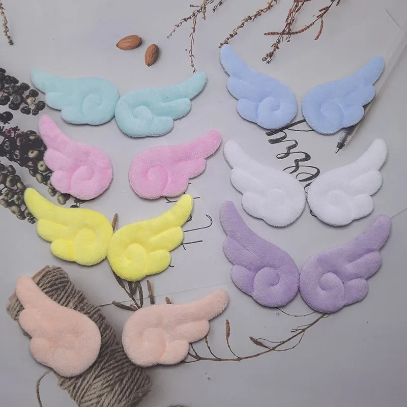 

Cute double-sided plush angel wings DIY accessories hairpin bar tou cake card insert toy decoration materials