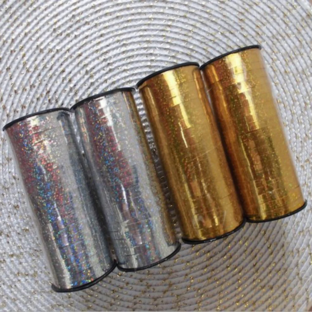 

100Yard Glitter For Balloons Roll Metallic Curling Ribbon For Party Festival Gift Wrapping Silver Laser Ribbon