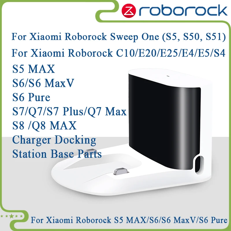 Accesorios de piezas de Base de estación de acoplamiento de cargador Original para Roborock S7 Q7 S7 Plus/Q7 Max /S5 Max /S8 /Q8 MAX Cleaner versión UE