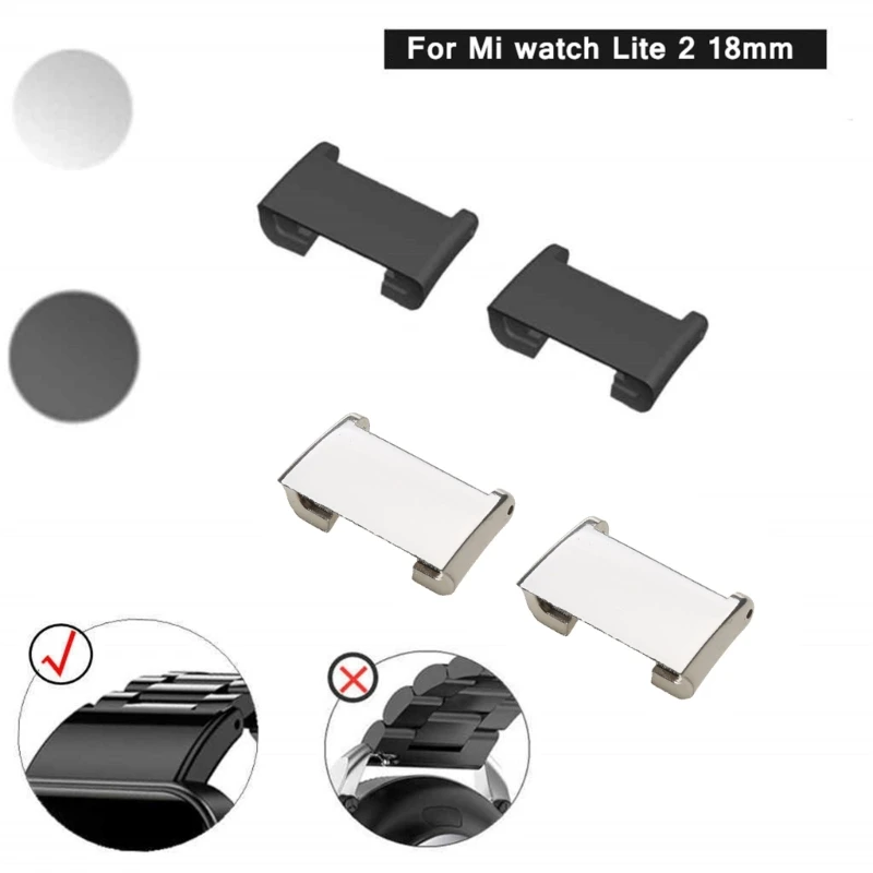 Wrist WatchBand Strap Adapter For Redmi Watch 2 / Mi Watch Lite 2 Smartwatch Wristband Metal Connector Buckle Acces