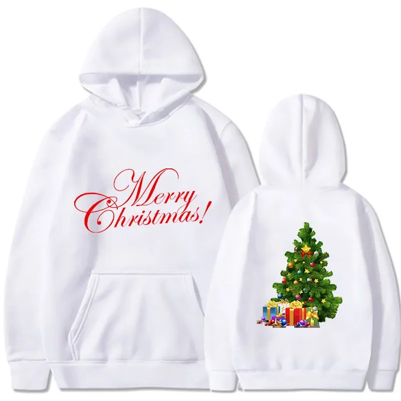 Christmas Cartoon Character Image Street Fashion Printed Hoodie Sports Style Trendy Women's Clothing Casual Holiday Atmosphere