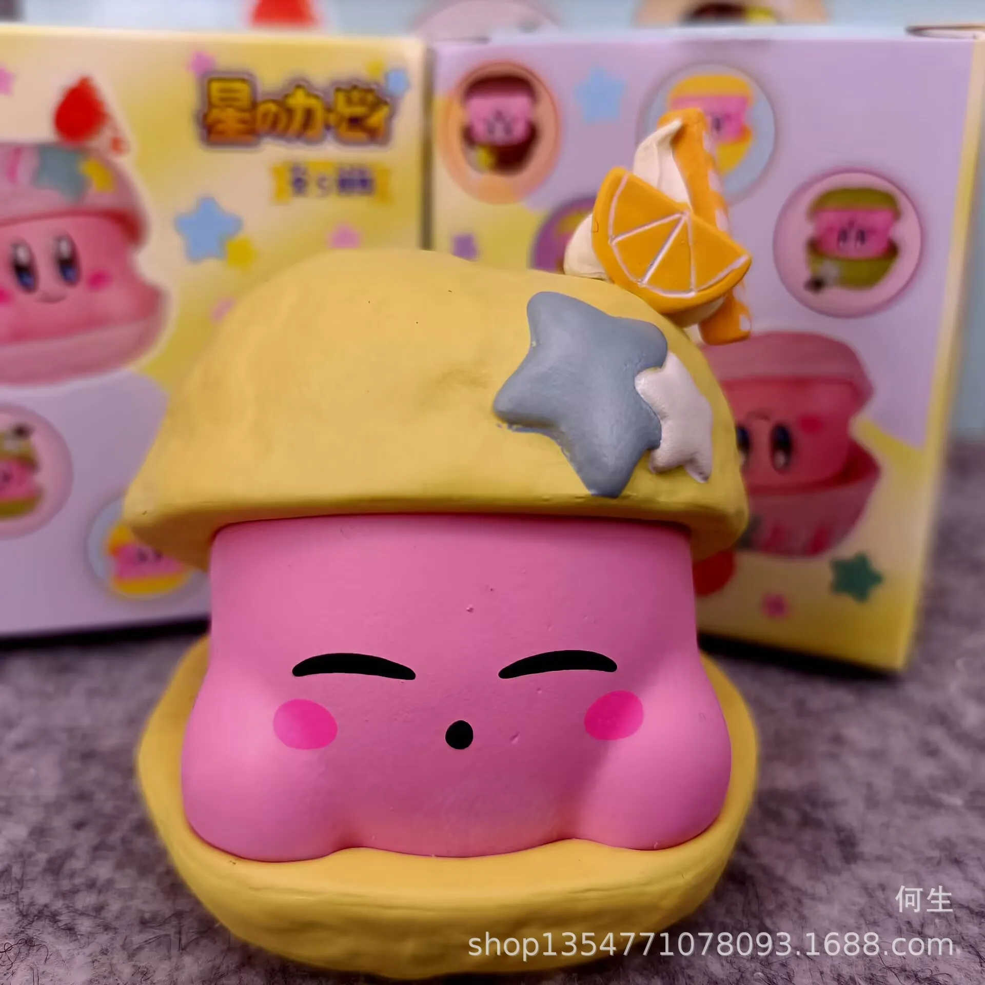5 stks/set Anime Kirby q-versie kawaii Action Figure PVC Model Speelgoed Sleutelhanger Bureau Decor Taart ornament Collectible Gift boxed