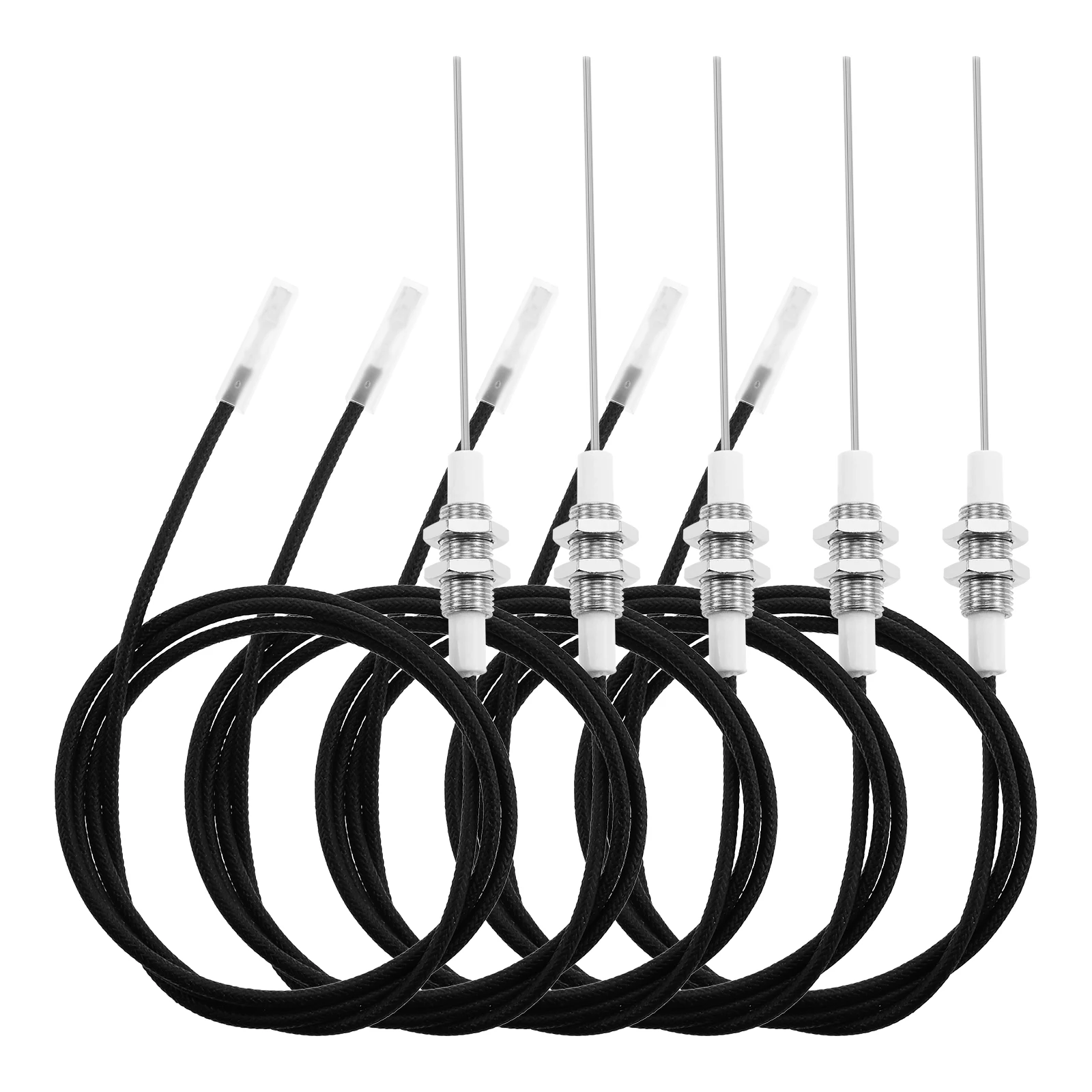 Encendedor de chispa con electrodo de cerámica Universal roscado M10, cable de bujía de 36 pulgadas apto para chimenea de Gas, calentador de horno, barbacoa, 4 Uds.