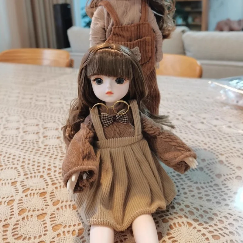 In Stock 1/6 Sd 30cm Bjd Doll With Clothes Long Hair High Heel Dress Up Bjd Dolls Elegant Attractive Eyes