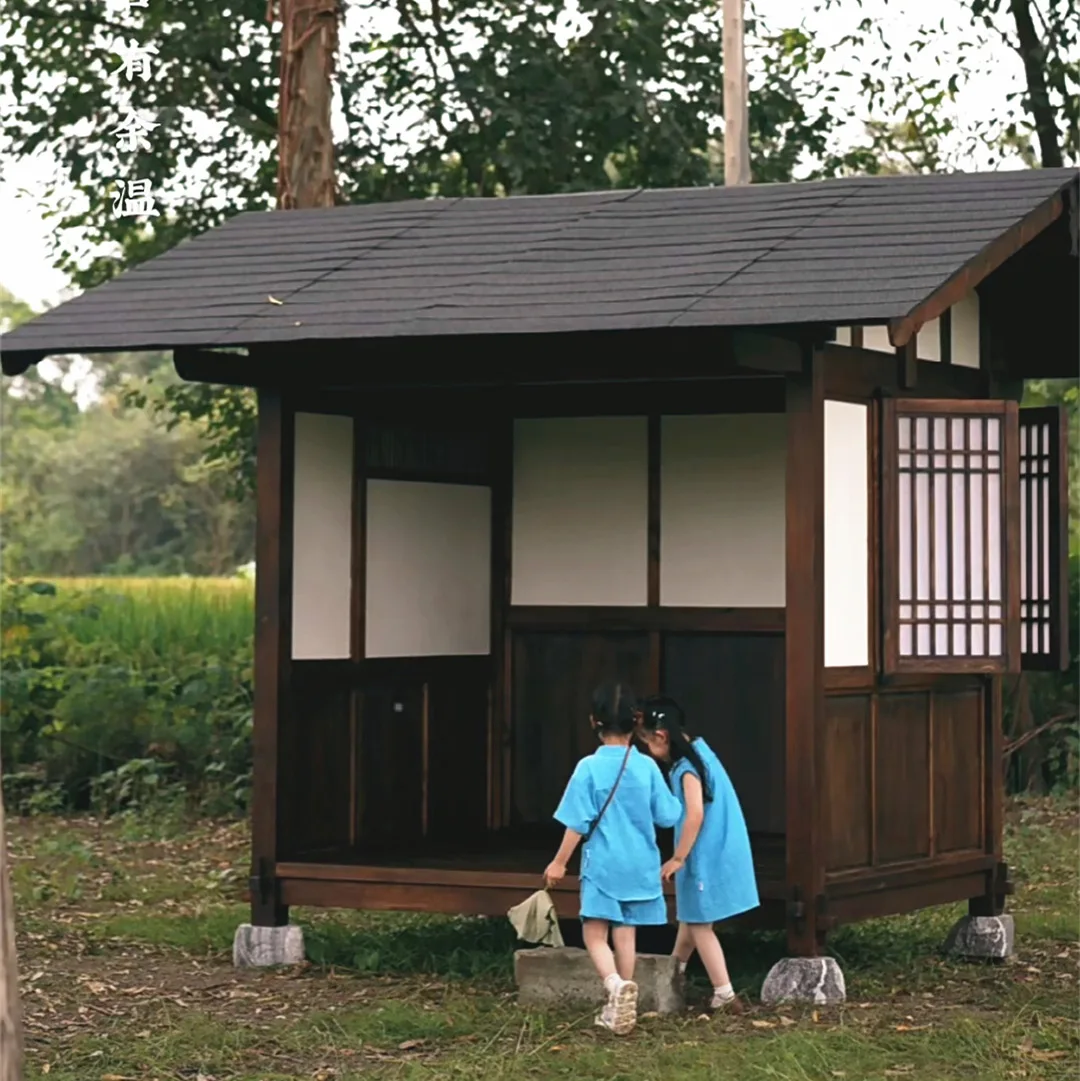 Courtyard Outdoor Mobile Cabin Tang and Song Chinese-style Gazebo Villa Garden Famous Hotel Japanese-style antique wood tea room