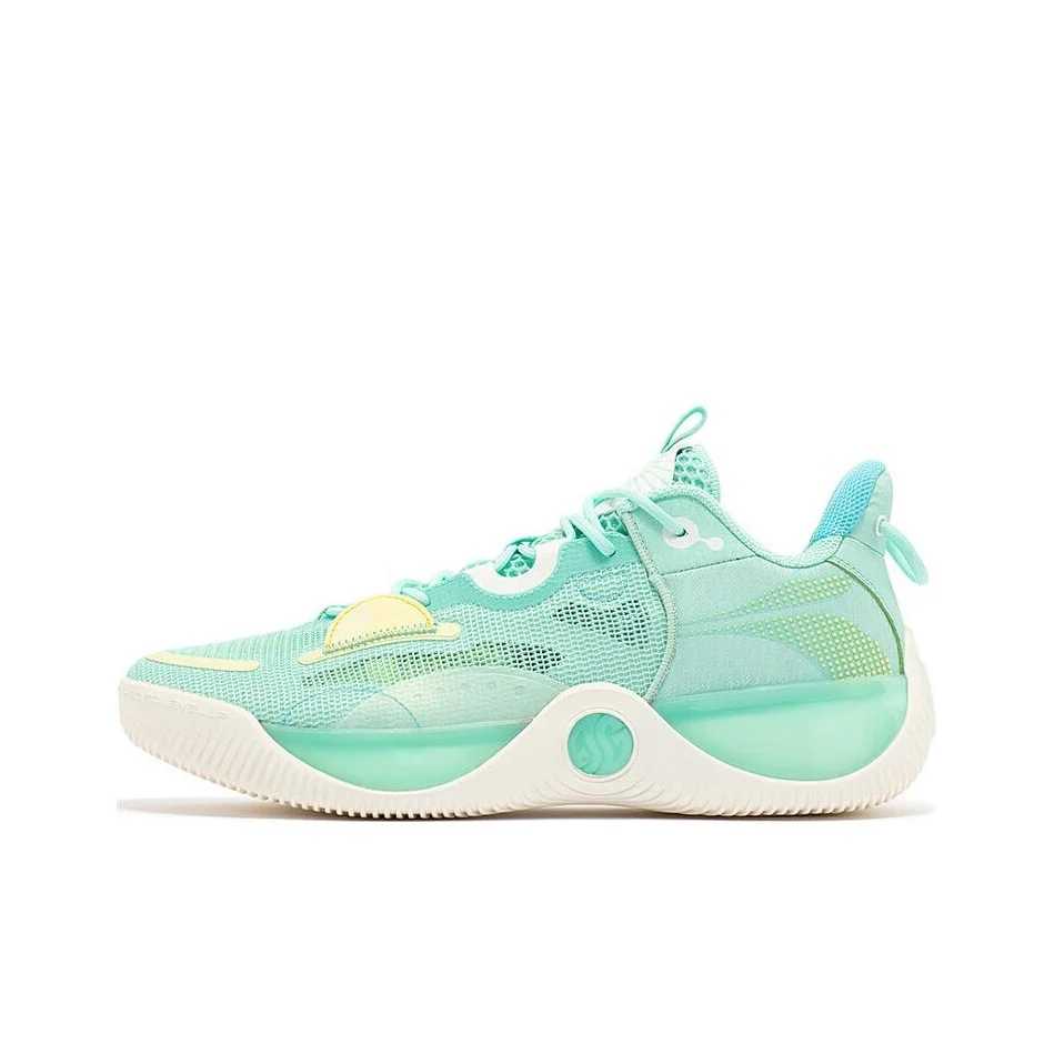 361° AG LVL UP 1 SE Mojito Slip Resistant Cushioning High top Basketball Shoes Men's Green White 672331115-3
