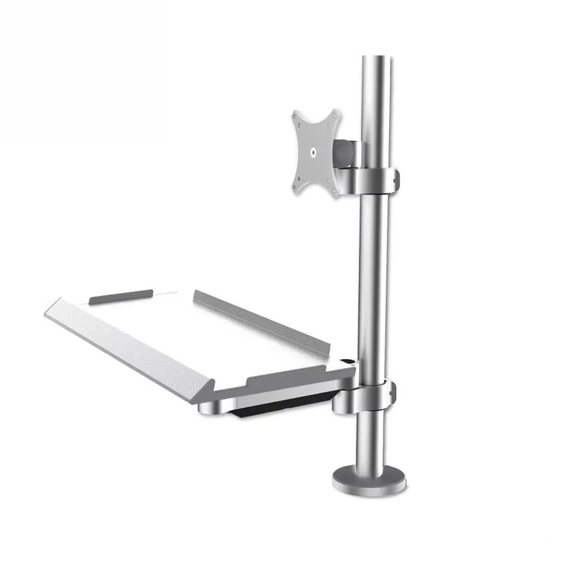 White aluminum dustproof and shockproof 360 rotating display stand with screen monitor stand