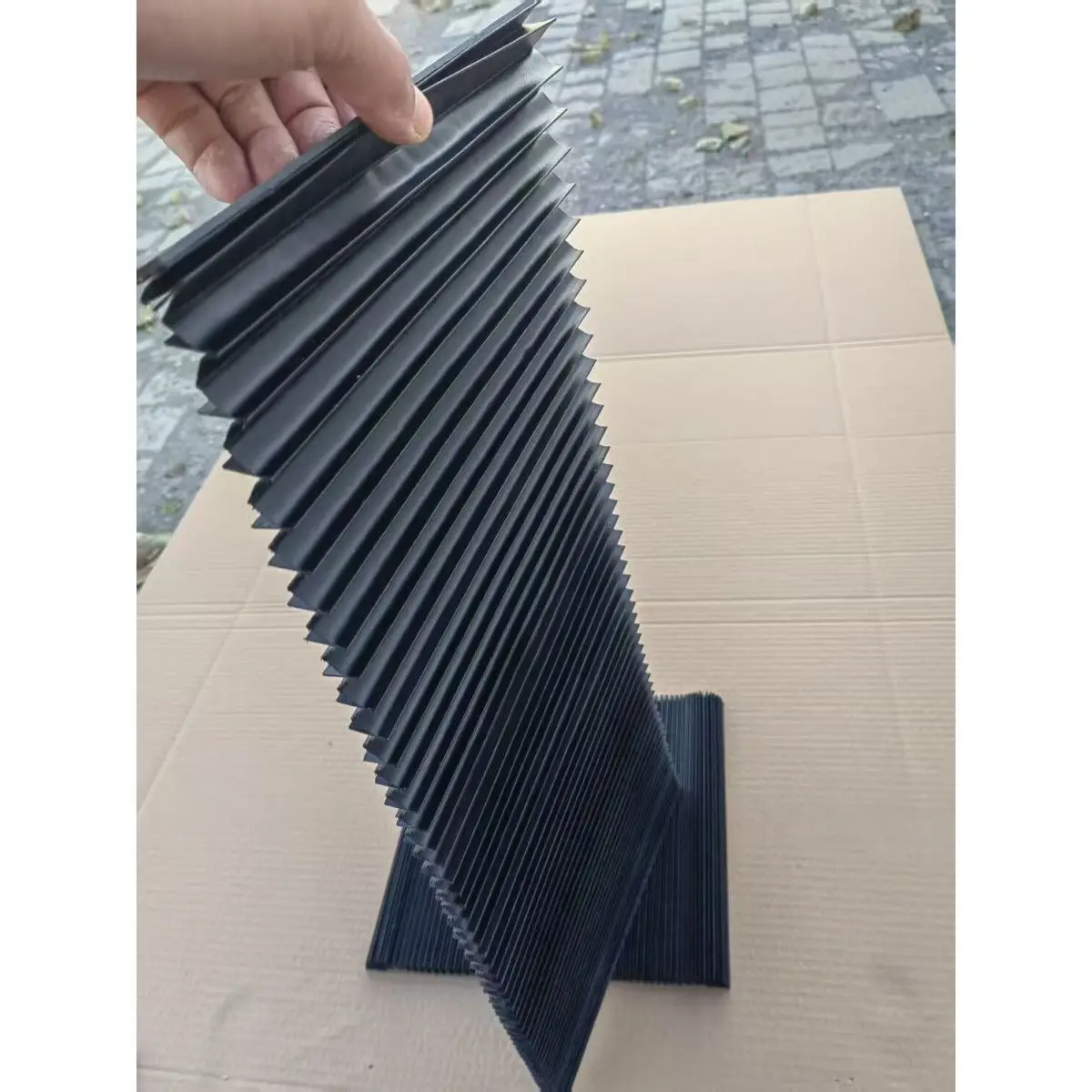 Flat protection bellow, accordion bellow, size: Lmax= 470mm Width= 230mm Height: 15mm