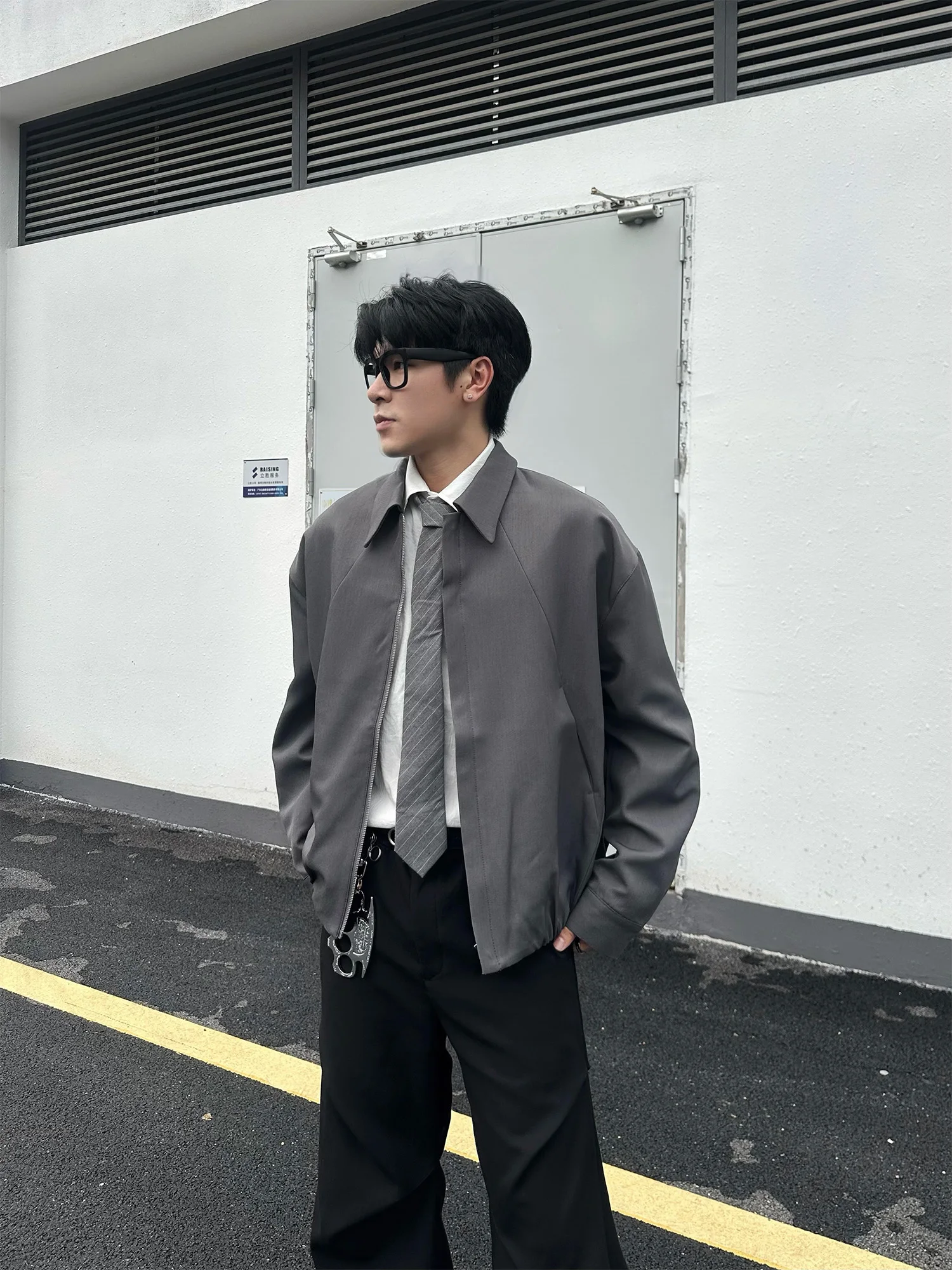 

Ретро-куртка в американском стиле с воротником Cleanfit, свободного кроя, повседневная, с контрастными вставками, однотонная, укороченная верхняя одежда для мужчин и женщин, молодежная, из полиэстера