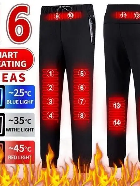 winter-thermal-hiking-pants-16-zones-heating-trousers-geometric-pattern-business-casual-style-magnetic-absorption-shape