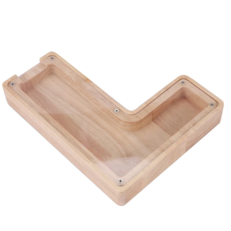 어린이용 나무 맞춤형 돼지 저금통 장난감, 알파벳 돈 항아리 동전, 성인 저축 상자, 편지 장식