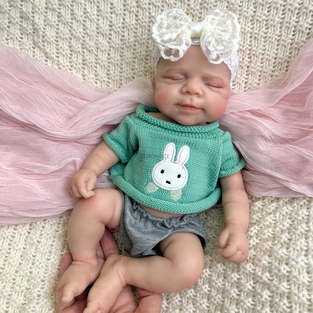 Preemy 12 polegadas todo o corpo flexível de silicone renascido bebê menina Pascale impermeável bonita boneca recém-nascida para colecionador presente de aniversário
