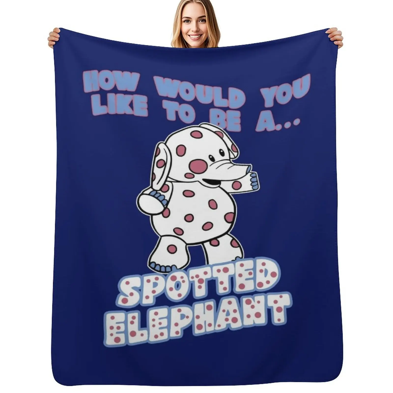 Spotted Elephant Misfit Toy Throw Blanket Fuzzy Plush Throw Blanket for Sofa Chair