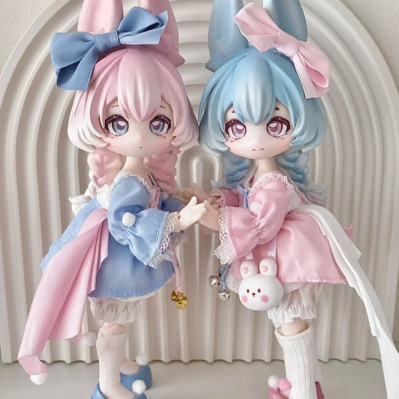 

Genuine Inedible Doll 1/12 Blind Box Bjd Moon Time Bunny Series Moving Antique Articular Mobility Cute Doll Collectible Toy