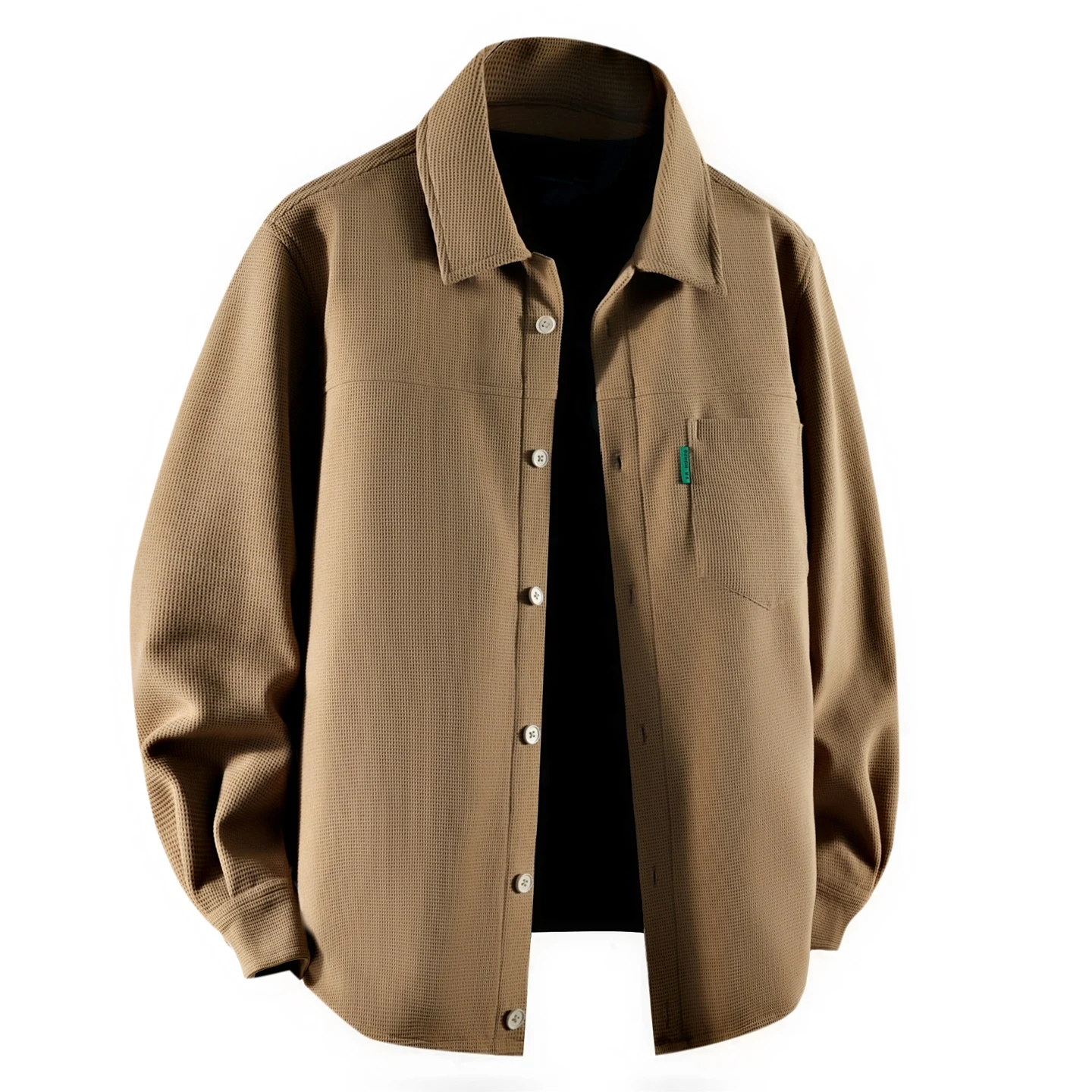 Casual Men's Jacket 2025 New Style Spring Autumn Korean Version Trendy Youth Lapel Jacket Men's Casual Top Buttoned Polyester...